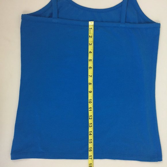Spring & Mercer Camisole Tank Top Solid Blue - Picture 9 of 9